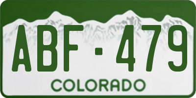 CO license plate ABF479