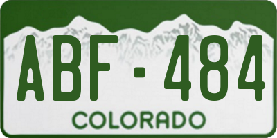 CO license plate ABF484