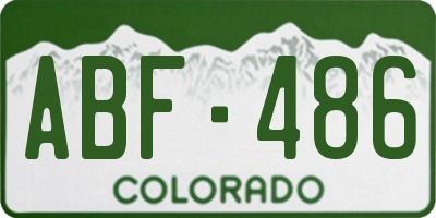 CO license plate ABF486