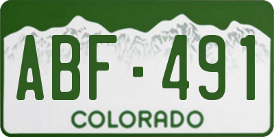 CO license plate ABF491