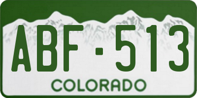 CO license plate ABF513