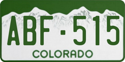 CO license plate ABF515
