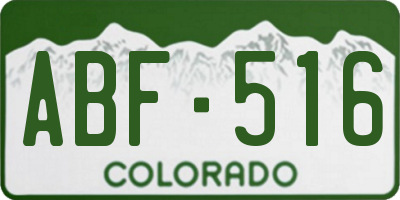 CO license plate ABF516