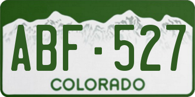 CO license plate ABF527