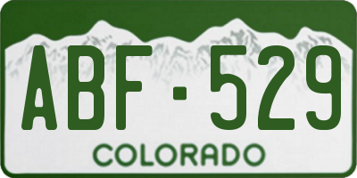 CO license plate ABF529
