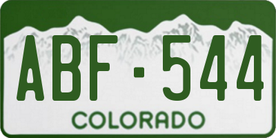 CO license plate ABF544