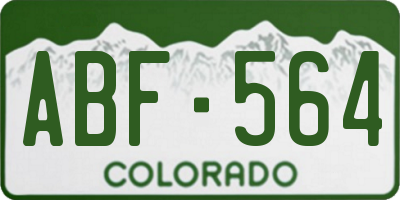 CO license plate ABF564