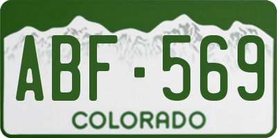 CO license plate ABF569