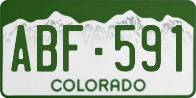 CO license plate ABF591