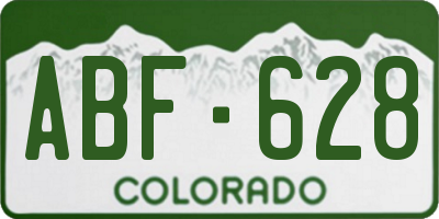 CO license plate ABF628