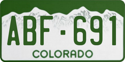 CO license plate ABF691
