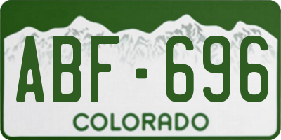 CO license plate ABF696