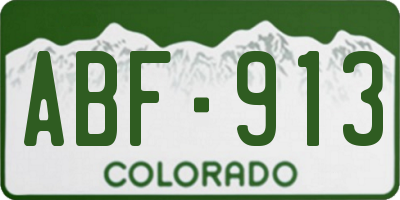 CO license plate ABF913