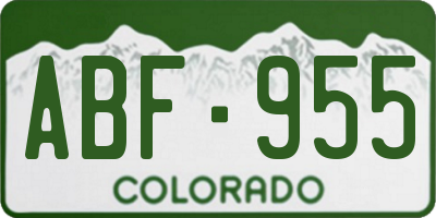 CO license plate ABF955