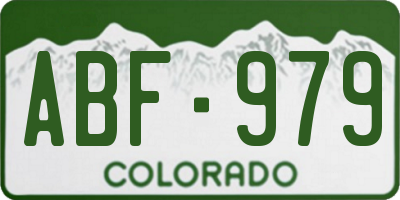 CO license plate ABF979