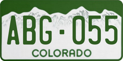 CO license plate ABG055