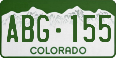CO license plate ABG155