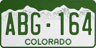 CO license plate ABG164
