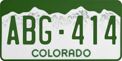 CO license plate ABG414