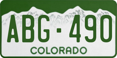 CO license plate ABG490