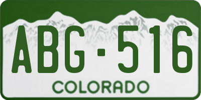 CO license plate ABG516