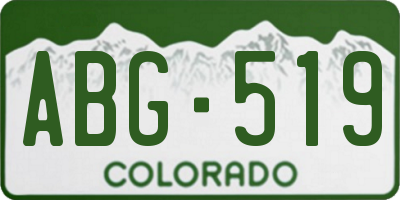 CO license plate ABG519