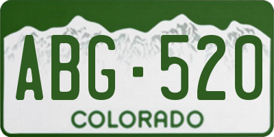 CO license plate ABG520