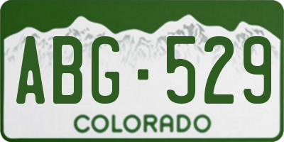 CO license plate ABG529