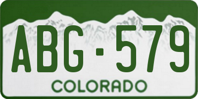 CO license plate ABG579