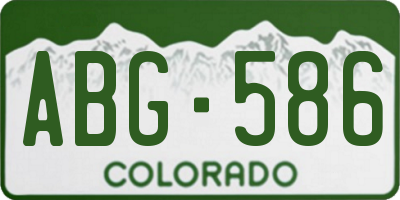 CO license plate ABG586