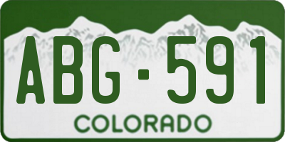 CO license plate ABG591