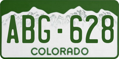 CO license plate ABG628