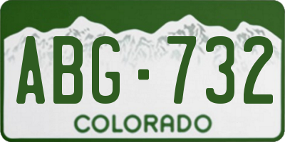 CO license plate ABG732