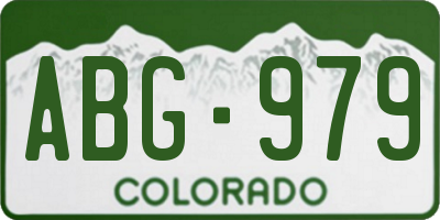 CO license plate ABG979