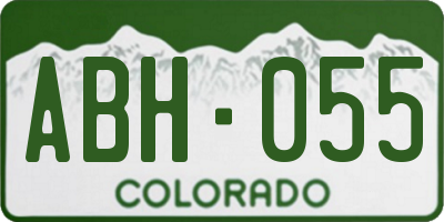 CO license plate ABH055