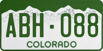 CO license plate ABH088