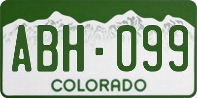CO license plate ABH099