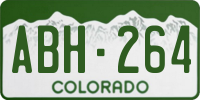 CO license plate ABH264