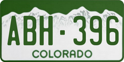 CO license plate ABH396