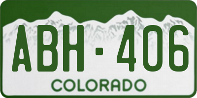 CO license plate ABH406