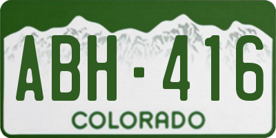 CO license plate ABH416