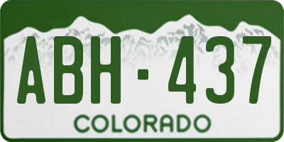 CO license plate ABH437