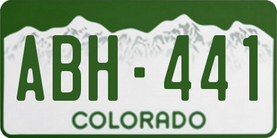 CO license plate ABH441