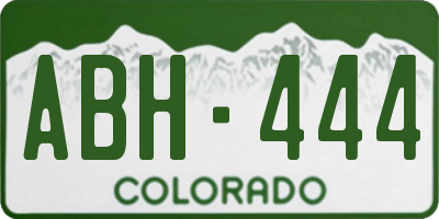 CO license plate ABH444