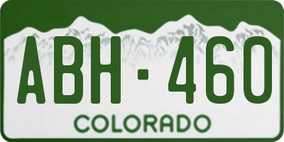 CO license plate ABH460