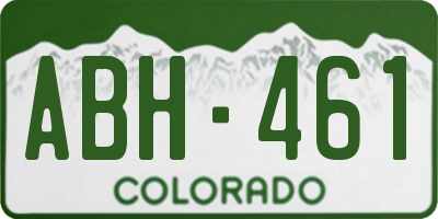 CO license plate ABH461