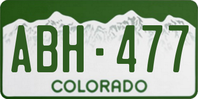 CO license plate ABH477