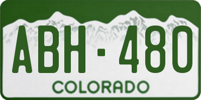 CO license plate ABH480