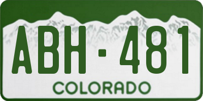 CO license plate ABH481