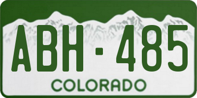 CO license plate ABH485